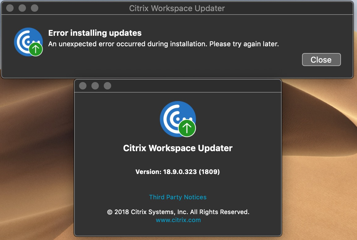 Citrix Workspace Mac Download Error burnchain